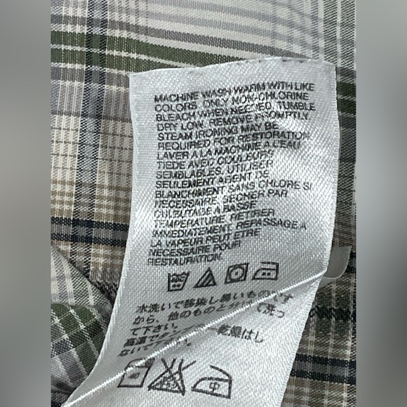 North Face Long Sleeve Button Up Shirt Men’s Size X-Large Gray, Cream, Green EUC - Picture 12 of 12